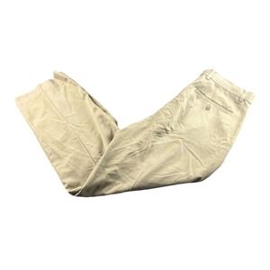 Tommy Bahama 100% Silk Pleated Relaxed Fit Dress Pants Mens Sz 35X32 Beige